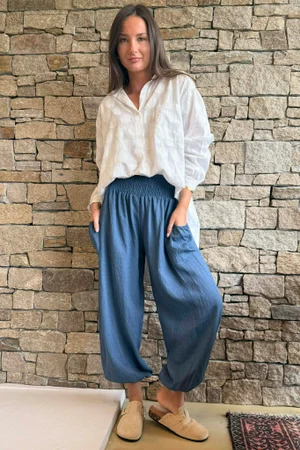 Basso Shirring Balloon Pant Airforce **
